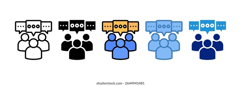 Group Discussion Icon Element For Design