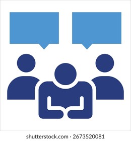 Group Discussion Icon Element For Design
