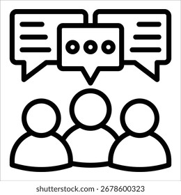 Elemento de icono de discusión de grupo para diseño