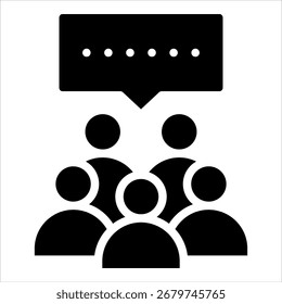 Elemento Ícone De Discussão Em Grupo Para Design
