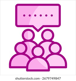 Elemento Ícone De Discussão Em Grupo Para Design