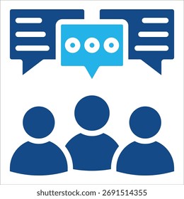 Elemento Ícone De Discussão Em Grupo Para Design