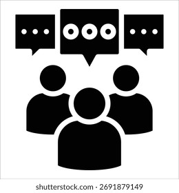 Elemento Ícone De Discussão Em Grupo Para Design