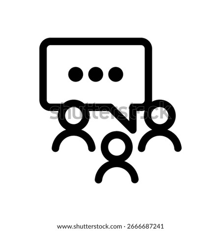 group discussion outline icon vector design good for web or mobile app