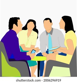 group discussion vector art design