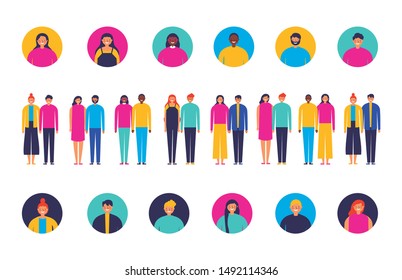 group of diverse couples characters vector illustration design