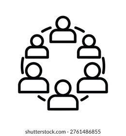 Group of diverse people connected in a circle, symbolizing community and teamwork.