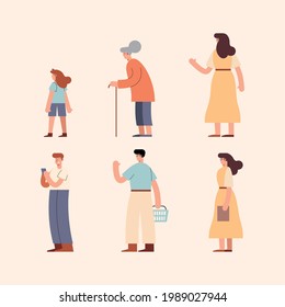 group of diversity people characters