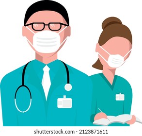 A group of doctors and nurses and medical staff