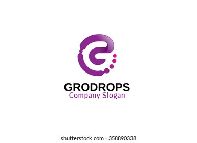 Group Drops Logo Letter G Vector Symbol Icon Design Illustration