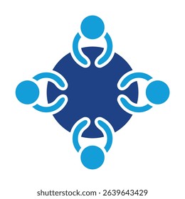Group Dual Tone Icon Element For Design