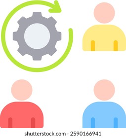 Group Dynamics Icon Element For Design