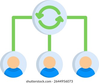 Group Dynamics Icon Flat Vector Illustration