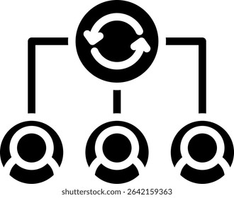 Group Dynamics Icon Glyph Vector Illustration