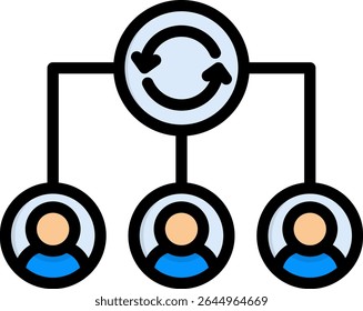 Lineare Vektorgrafik für Gruppendynamik-Symbol