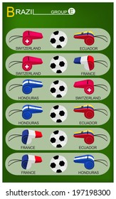 Group E, The Flags of 4 Nations of Football or Soccer Championship in Final Tournament. 