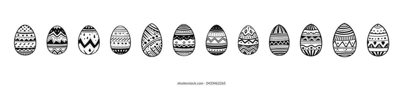 a group of eggs on a white surface, eggs, hatching, ornate egg, cross-hatchings, detailed hatching, round elements, egg, silver egg cup