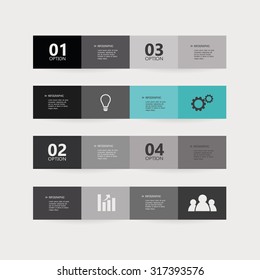 Group of elegant brochures with text and icons