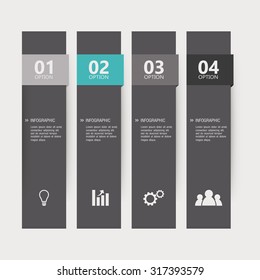 Group of elegant brochures with text and icons