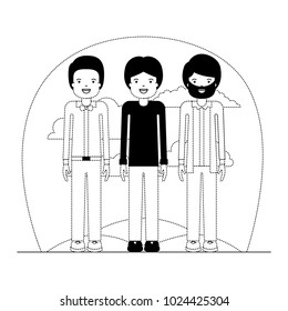 group of elegant men in the field avatars