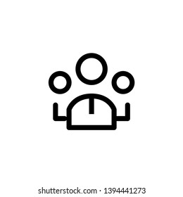 group of employee icon design. workers community symbol. simple clean line art professional business management concept vector illustration design.