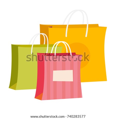 Similar – Image, Stock Photo colored paper shopping packaging bags