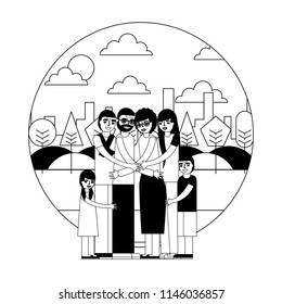 group of family members characters
