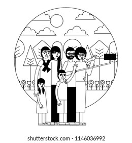 group of family members characters