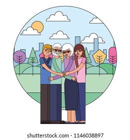 group of family members characters