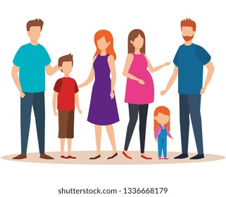 group of family members characters