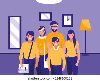 group of family members inside house