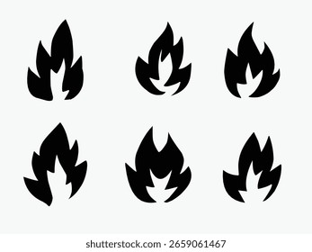 Grupo de símbolos de fuego Icono de Vector Design.eps