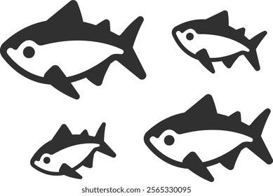 Group of fish sign icon vector illustration