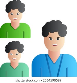 Group Flat Gradient Vector Icon Design