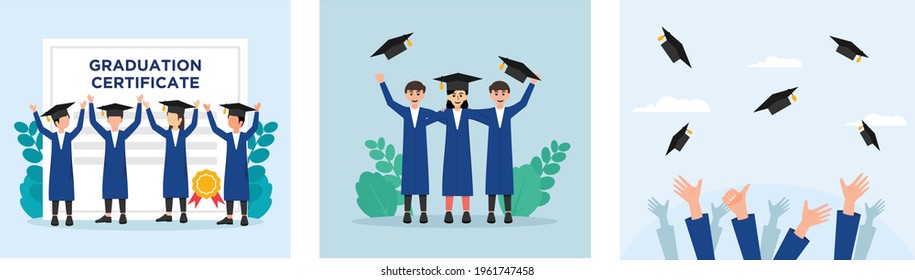Group of Flat Graduation Certificate