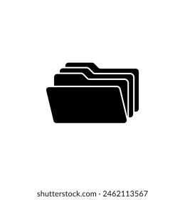 Group Folders flat vector icon. Simple solid symbol isolated on white background. Group Folders sign design template for web and mobile UI element