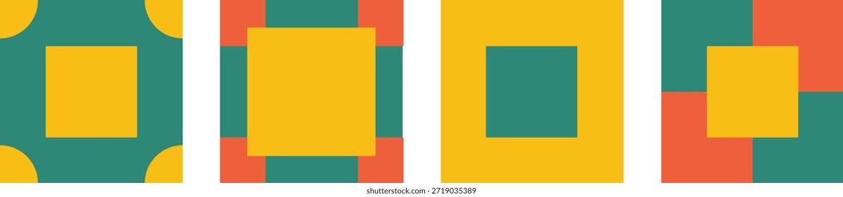 a group of four different colored squares