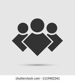 Group four people logo,Teamwork icon.vector illustrator