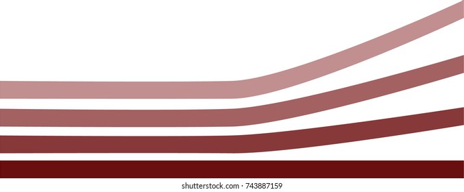 A group of four thick red lines rising to the right for use as  a logo or web page decoration