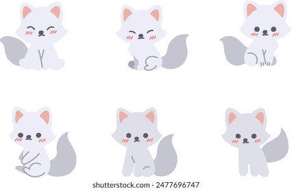 The group of fox character