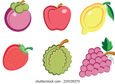 Group of fresh fruit