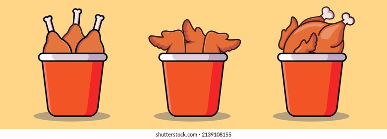 group of fried chicken in a container
