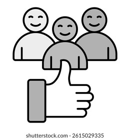 Group Friendly Icon – Gray Style. Travel and Lodging Solutions for Groups