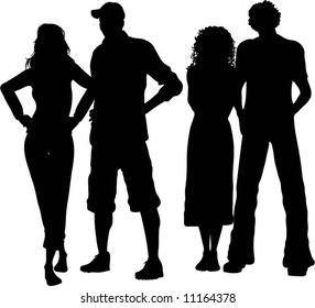 Boy And Girl Silhouette Images Stock Photos Vectors Shutterstock