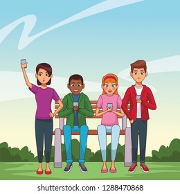 group of friends cartoon