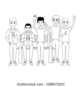 group of friends cartoon