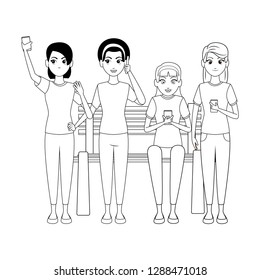 group of friends cartoon