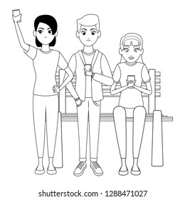 group of friends cartoon