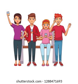 group of friends cartoon