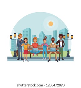 group of friends cartoon